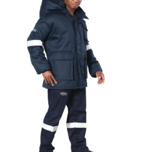 FREEZER JACKET D59 FLAME ACID SASOL SPEC SABS APPROVED NAVY BLUE